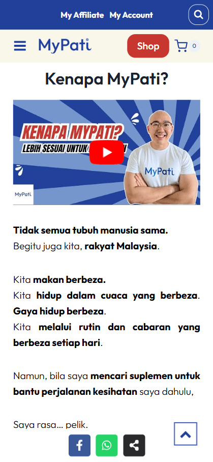 MyPati.my after recovery