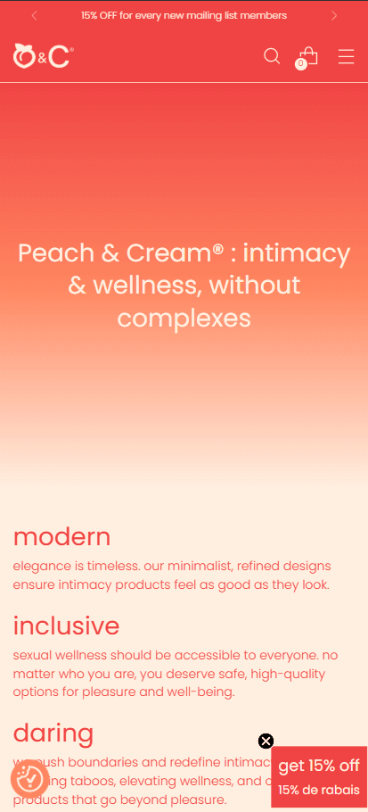 Peach and Cream Shopify Tracking after recovery